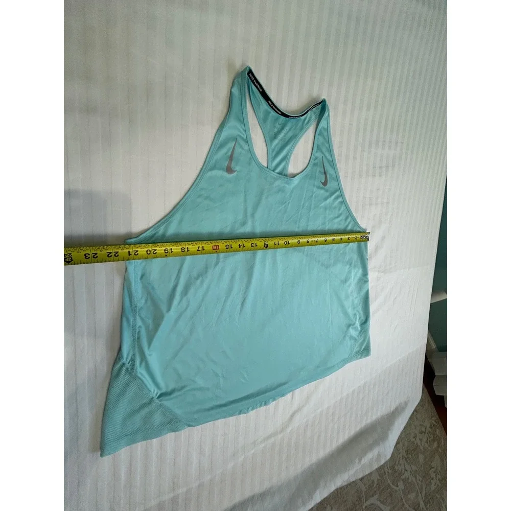 Nike Running Dri-FIT Tank Top Womens XXL Blue Racerback Mesh Back Activewear